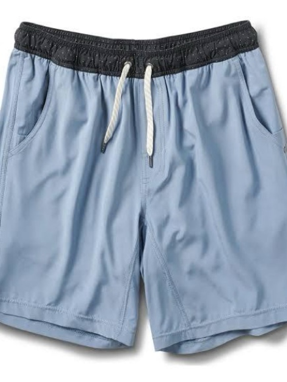 Vuori Light Blue Lined Shorts with Dark Charcoal Waistband
